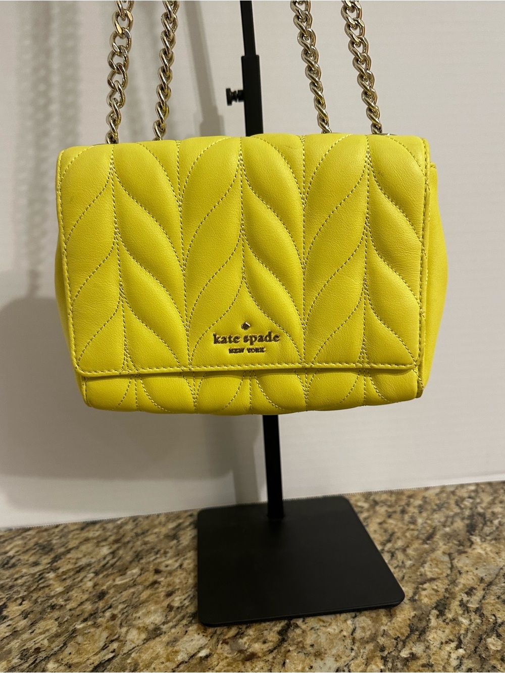 kate spade Quilted Lemon Yellow Crossbody Bag